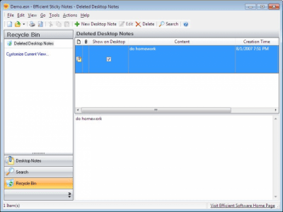 Скриншот приложения Efficient Software Sticky Notes - №3