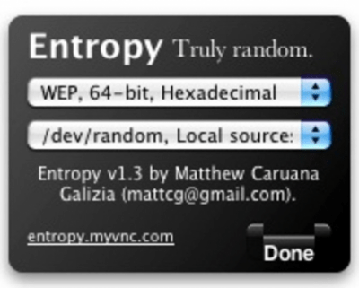 Скриншот приложения Entropy Mac - №1