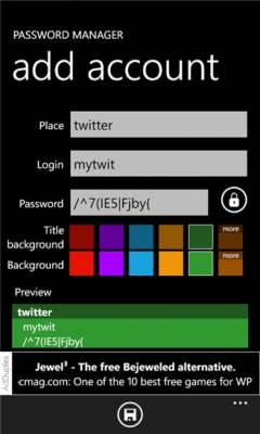 Скриншот приложения Password manager от Tomasz Wiśniewski - №3