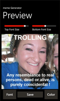 Скриншот приложения Meme Generator для Windows Phone - №4