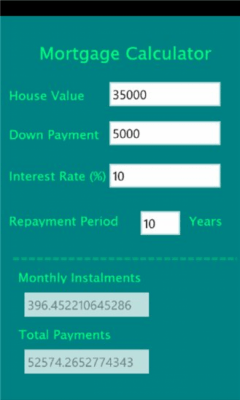 Скриншот приложения Mortgage Calculator от Prototype Interactive - №3