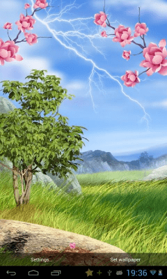 Скриншот приложения Fireworks Soft Sakura Live Wallpaper - №6