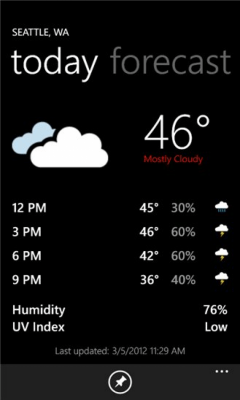 Скриншот приложения Microsoft Weather - №1