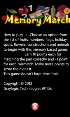 Скриншот приложения GRAYLOGIC Memory Match - №1