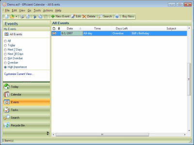 Скриншот приложения Efficient Software Calendar - №2