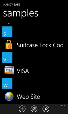 Скриншот приложения Handy Safe для Windows Phone - №1