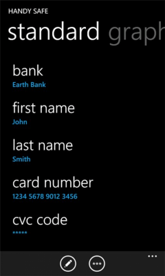 Скриншот приложения Handy Safe для Windows Phone - №3