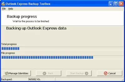 Скриншот приложения Outlook Express Backup Toolbox - №4
