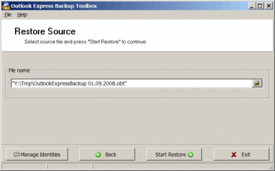 Скриншот приложения Outlook Express Backup Toolbox - №7