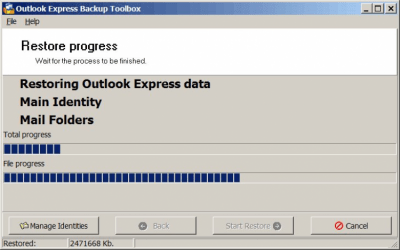 Скриншот приложения Outlook Express Backup Toolbox - №8