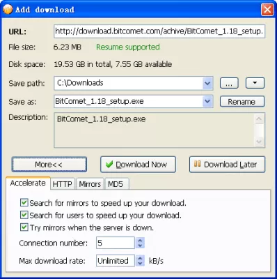 Скриншот приложения BitComet - №4
