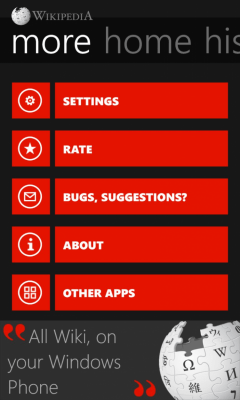 Скриншот приложения Wikipedia от Rudy Huyn - №5
