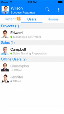 Скриншот приложения Output Messenger - №3