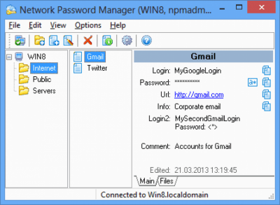 Скриншот приложения Network Password Manager - №1