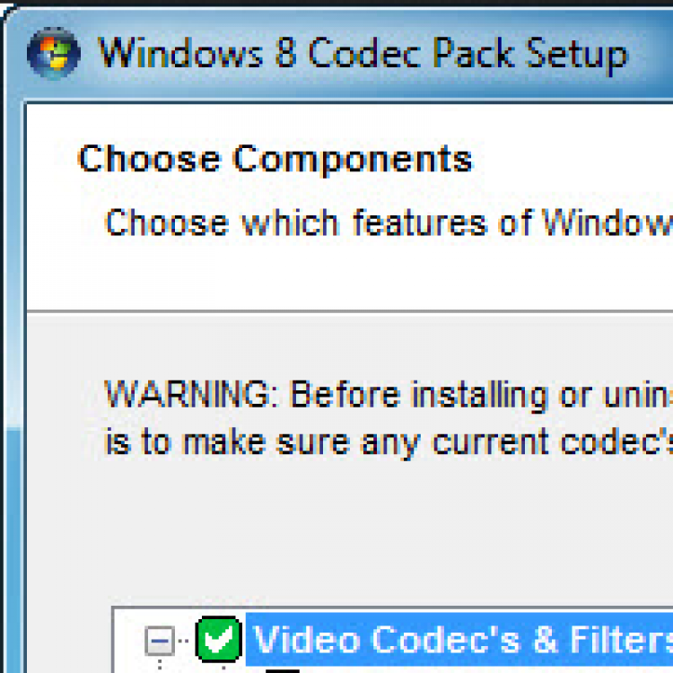 Windows 8 Codec Pack скачать на Windows бесплатно