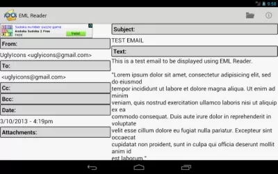 Скриншот приложения EML Reader FREE - №6