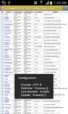 Скриншот приложения CSV Viewer - №1