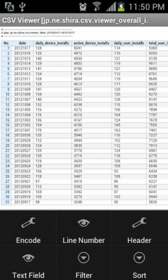 Скриншот приложения CSV Viewer - №7