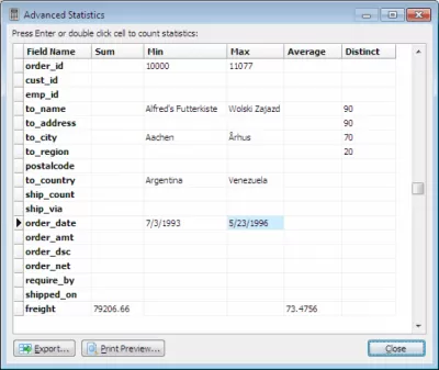 Скриншот приложения DBF Commander Free - №4