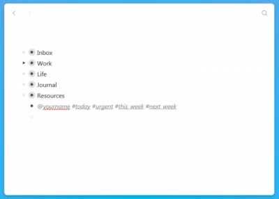 Скриншот приложения WorkFlowy для Windows - №3