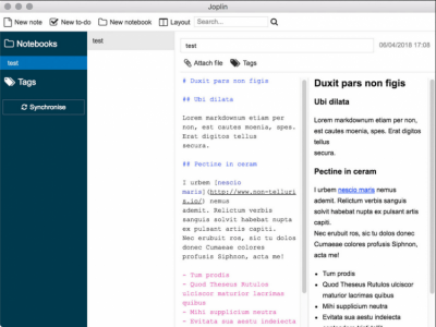 Скриншот приложения Joplin MacOS - №1