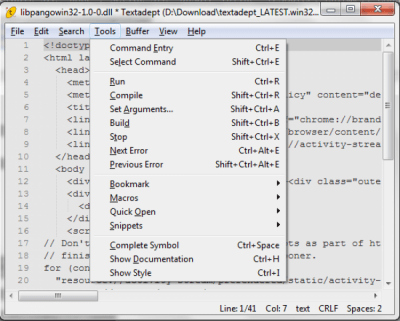 Скриншот приложения Textadept - №4