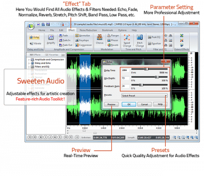 Скриншот приложения Free Audio Editor для Windows - №4