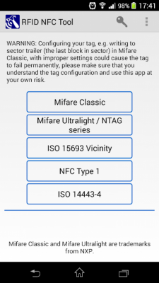 Скриншот приложения RFID NFC Tool - №1