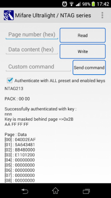 Скриншот приложения RFID NFC Tool - №3