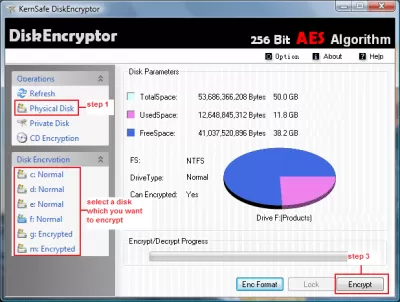 Скриншот приложения DiskEncryptor - №1