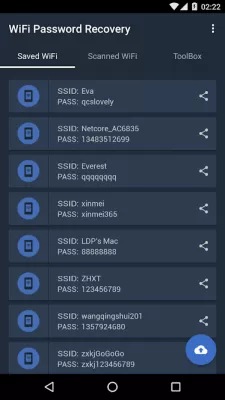 Скриншот приложения WiFi Password Recovery - №1