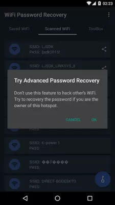 Скриншот приложения WiFi Password Recovery - №3