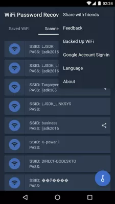 Скриншот приложения WiFi Password Recovery - №6