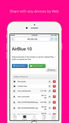 Скриншот приложения AirBlue Sharing - №3