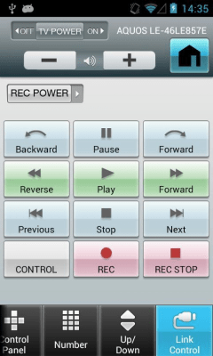 Скриншот приложения AQUOS Remote Lite - №4
