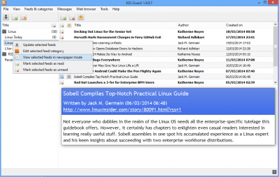 Скриншот приложения RSS Guard - №3