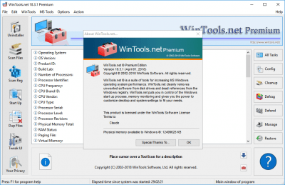 Скриншот приложения WinTools.net Premium - №1