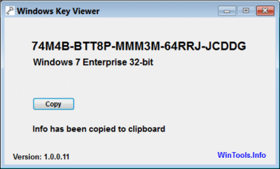 Скриншот приложения Windows Key Viewer - №2