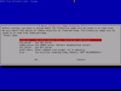 Скриншот приложения Clonezilla - №7