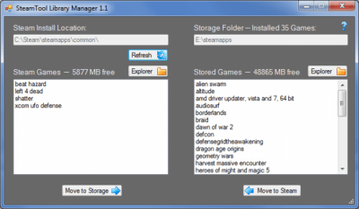 Скриншот приложения SteamTool Library Manager - №2