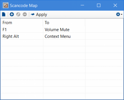 Скриншот приложения Scancode Map - №1