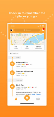 Скриншот приложения Foursquare Swarm: Check-in App - №1