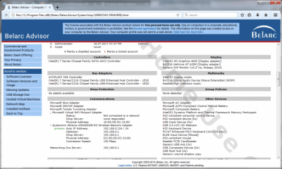Скриншот приложения Belarc Advisor - №3