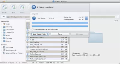 Скриншот приложения B1 Free Archiver - №5