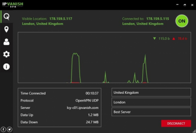 Скриншот приложения IPVanish VPN - №1