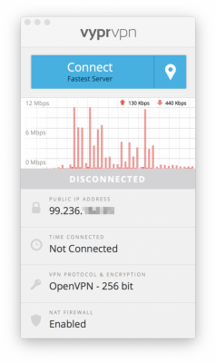 Скриншот приложения VyprVPN для macOS - №1