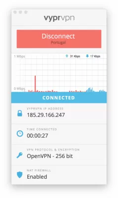 Скриншот приложения VyprVPN для macOS - №3