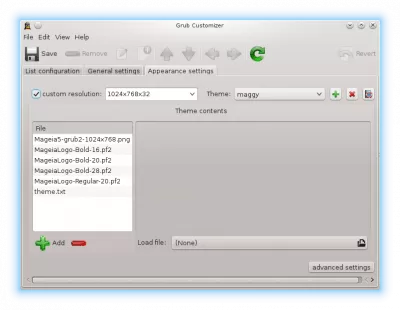 Скриншот приложения Grub Customizer - №1