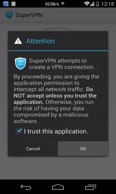 Скриншот приложения SuperVPN Pro - №1