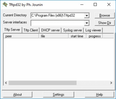 Скриншот приложения Tftpd32 - №1